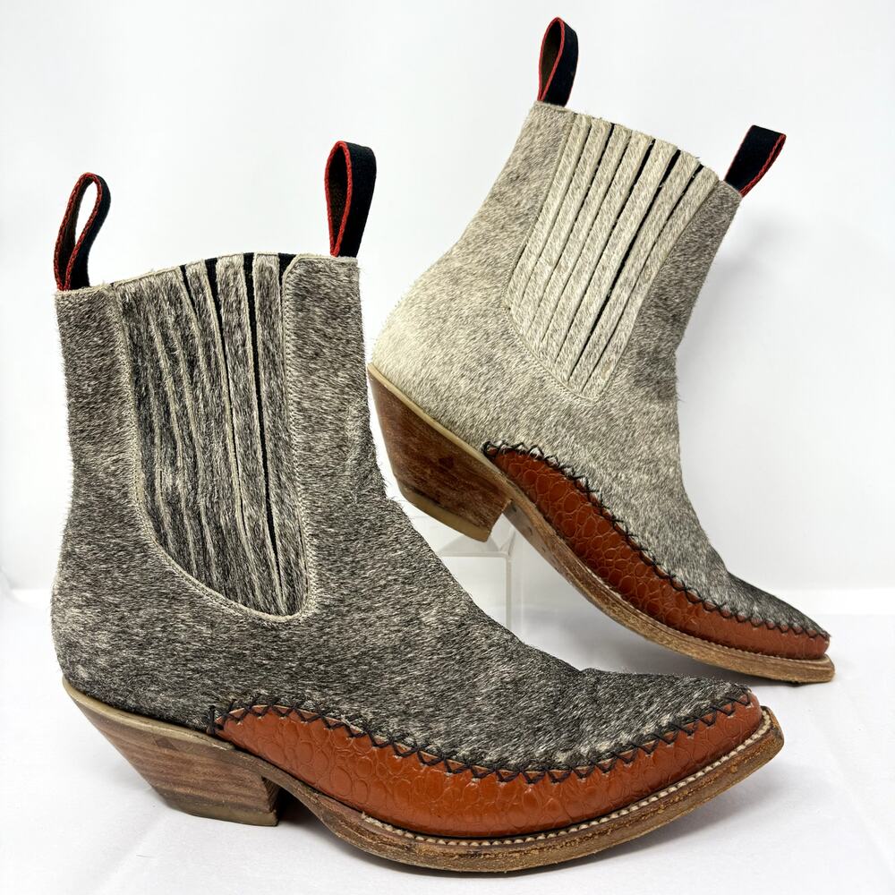 Don Chuy Pony Hair Western Cowboy Boots Men’s 9.5 Vaquero Rodeo Pointed Toe